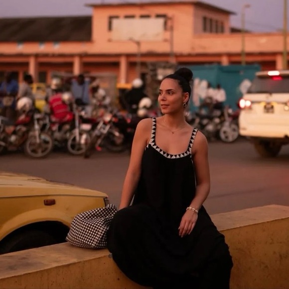 ZARA BEADED MIDI DRESS - Picture 8 of 9